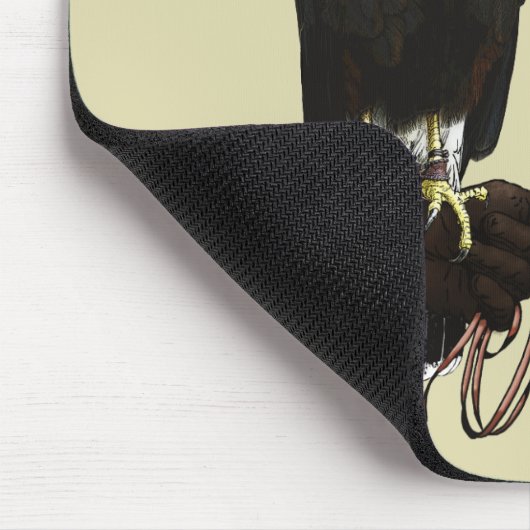 Harris Hawk op Glove Muismat (Hoek)