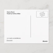 Harris Hawk- pastel Briefkaart (Achterkant)