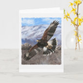 Harris Hawk-pastel Kaart (Gele Bloem)