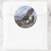 Harris Hawk- pastel Ronde Sticker (Tas)