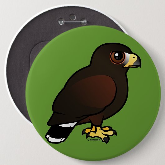 Harris Hawk Ronde Button 6,0 Cm (Voorkant /achterkant)