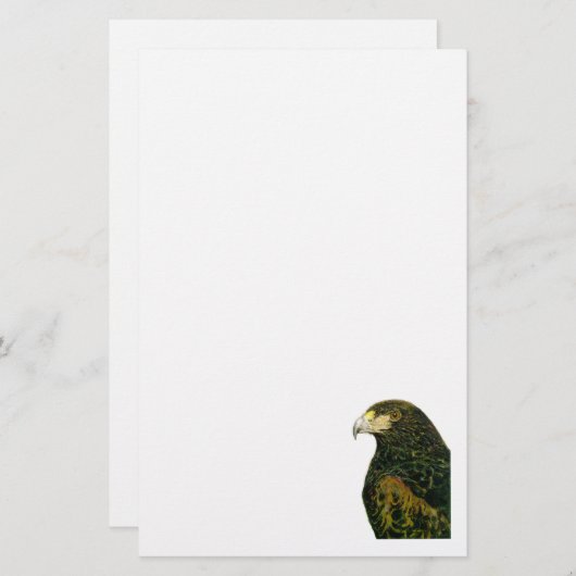 Harris Hawk Stationery Briefpapier (Voorkant / Achterkant)