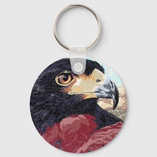 Harris Hawk textiel Sleutelhanger (Voorkant)