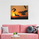 Harris Hawks Canvas Afdruk (Insitu (Woonkamer))