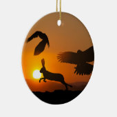 Harris Hawks Hunting Ornament (Rechts)