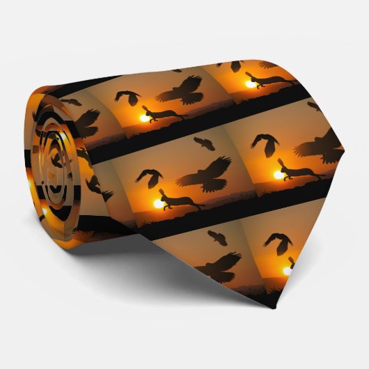 Harris Hawks Hunting Stropdas (Opgerold)