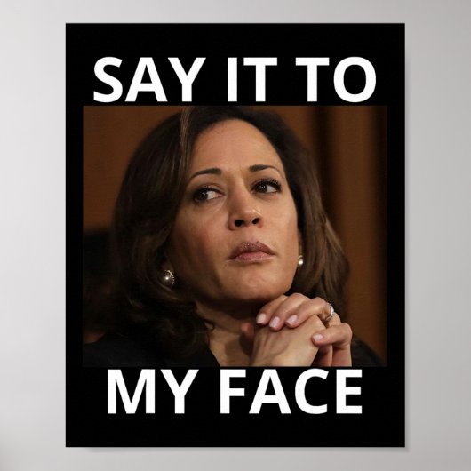 Harris heeft iets te zeggen poster (Voorkant)