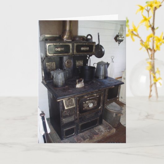 "Harris House Kitchen Stove" Get Well Card Kaart (Gele Bloem)