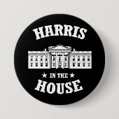 Harris in het huis ronde button 7,6 cm (Voorkant)