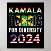 Harris India Jamaica Vlag Diversiteit 2024 Poster (Voorkant)