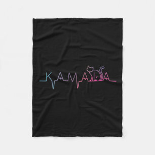 Harris Kat Lettering Positief Grappig Kat Liefhebb Fleece Deken