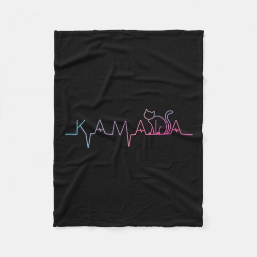 Harris Kat Lettering Positief Grappig Kat Liefhebb Fleece Deken (Voorkant)