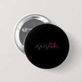 Harris Kat Lettering Positief Grappig Kat Liefhebb Ronde Button 5,7 Cm (Voorkant /achterkant)