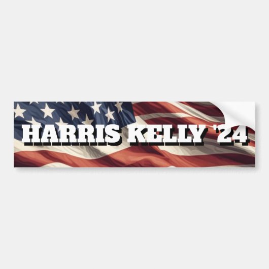 Harris Kelly 2024 Kamala Harris Democraat Bumpersticker (Voorkant)
