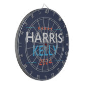 Harris Kelly 2024 Kamala Harris Democraat Dartbord (Voorkant Links)