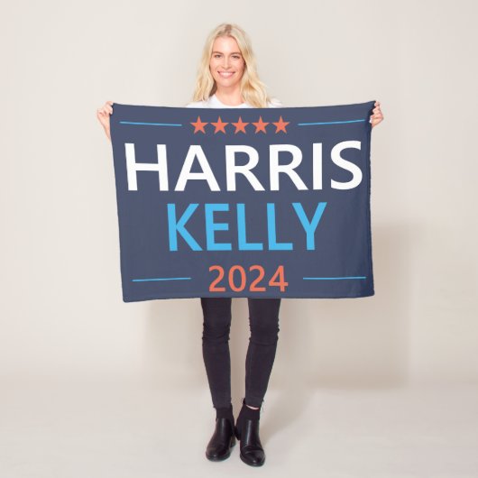 Harris Kelly 2024 Kamala Harris Democraat Fleece Deken (In situ)