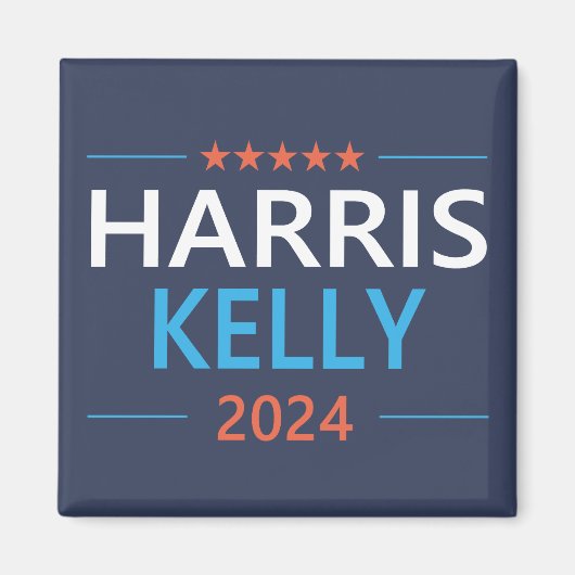 Harris Kelly 2024 Kamala Harris Democraat Magneet (Voorkant)