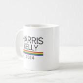 Harris Kelly 2024 LGBTQ Rainbow Pride Flag Koffiemok (Voorkant links)