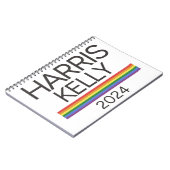 Harris Kelly 2024 LGBTQ Rainbow Pride Flag Notitieboek (Linkerzijde)