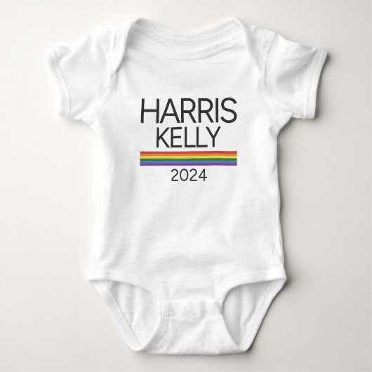 Harris Kelly 2024 LGBTQ Rainbow Pride Flag Romper (Voorkant)