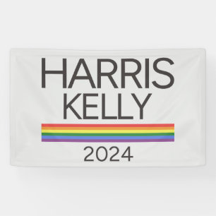 Harris Kelly 2024 LGBTQ Rainbow Pride Flag Spandoek