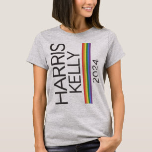 Harris Kelly 2024 LGBTQ Rainbow Pride Flag T-shirt