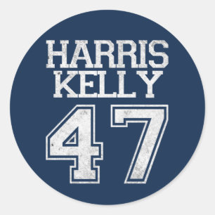 Harris Kelly 47e President 2024 Vintage Ronde Sticker
