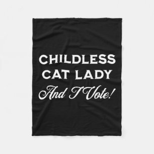Harris kinderloze kat dame en ik stem! Crazy Cat L Fleece Deken