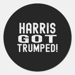 Harris Kreeg een Loer van Trump Kamala Bracht het Ronde Sticker