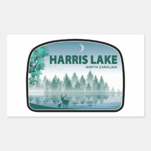 Harris Lake North Carolina Herten Rechthoekige Sticker