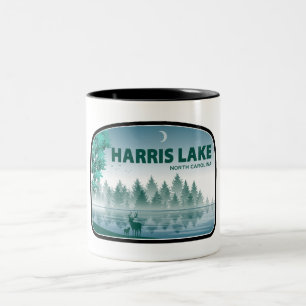 Harris Lake North Carolina Herten Tweekleurige Koffiemok