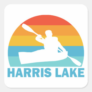Harris Lake North Carolina Kayak Vierkante Sticker