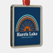 Harris Lake North Carolina Rainbow Metalen Ornament (Rechts)