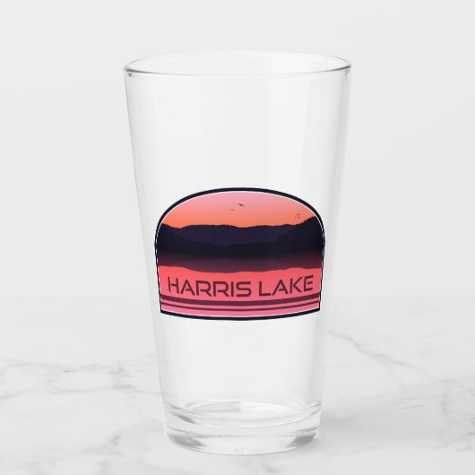 Harris Lake North Carolina Red Sunrise Glas (Voorkant)