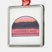 Harris Lake North Carolina Red Sunrise Metalen Ornament (Links)