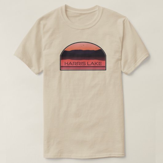 Harris Lake North Carolina Red Sunrise T-shirt (Design voorkant)