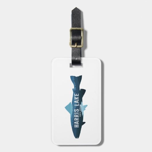 Harris Lake North Carolina Vis Bagagelabel (Voorkant verticaal)
