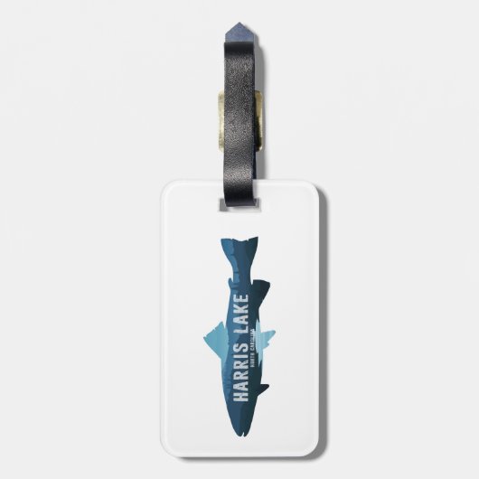 Harris Lake North Carolina Vis Bagagelabel (Achterkant verticaal)