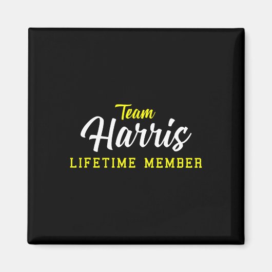Harris Lifetime Member Achternaam Verjaardag Huwel Magneet (Voorkant)