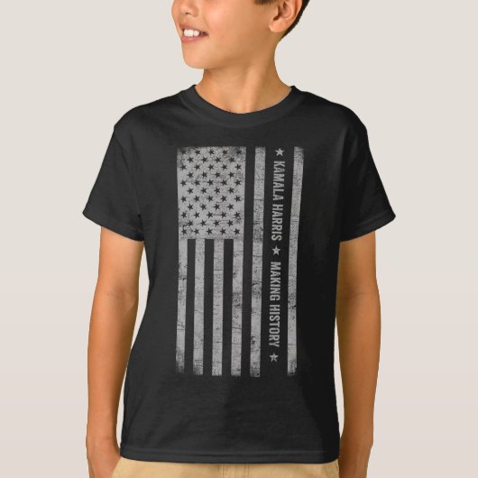 Harris maakt geschiedenis Grunge verontruste Ameri T-shirt (Voorkant)