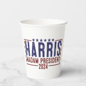 Harris Madam President 2024 Papieren Bekers (Achterkant)