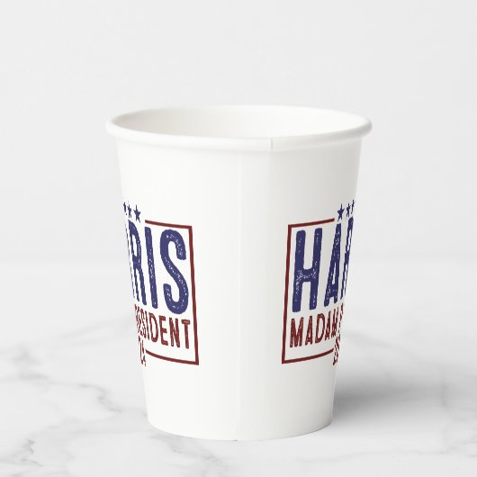 Harris Madam President 2024 Papieren Bekers (Rechts)