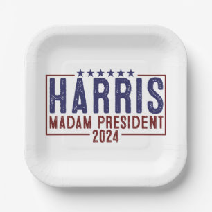 Harris Madam President 2024 Papieren Bordje