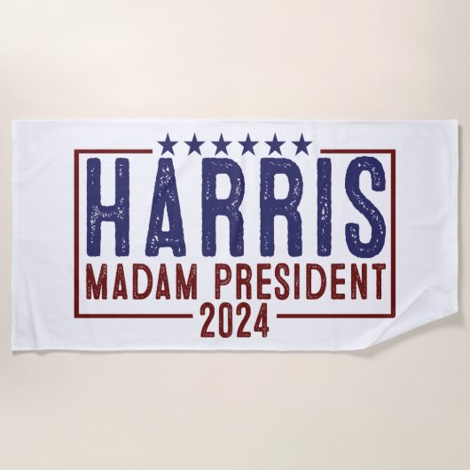 Harris Madam President 2024 Strandlaken (Voorkant)