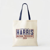 Harris Madam President 2024 Tote Bag (Voorkant)