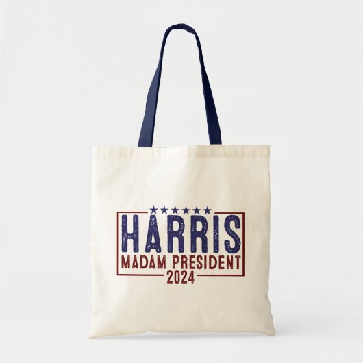 Harris Madam President 2024 Tote Bag (Voorkant)