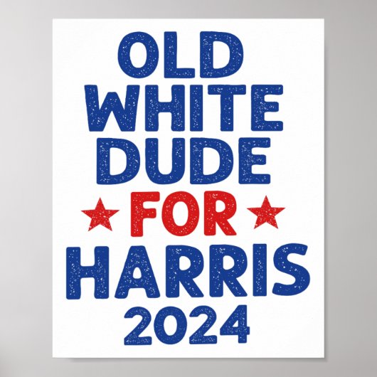 Harris Old White Dudes voor Harris Mannen Funny Po Poster (Voorkant)