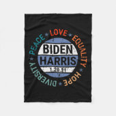 Harris Peace Love Equality Hope Diversity januari Fleece Deken (Voorkant)