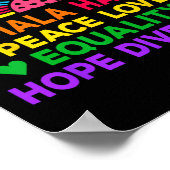 Harris Peace Love Equality Hope Diversity Poster (Hoek)