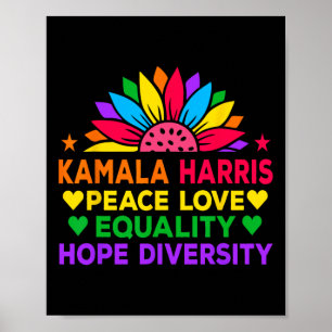 Harris Peace Love Equality Hope Diversity Poster